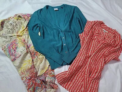 CAbi Lot Of 3 - SWEATER- 2 SLEEVELESS BLOUSES #385 #294 #3018! SZ S EUC! • $29.99