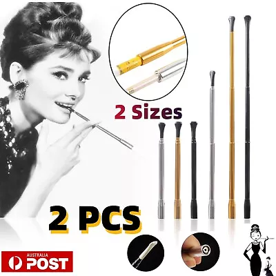 2PCS Ladies Vintage Tobacco Pipe Cigarette Holder Women Smoking Filter 2 Sizes • $23.91