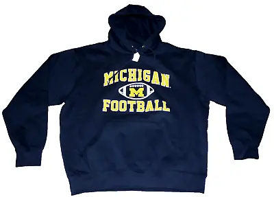 Michigan Hoodie Sweatshirt Pullover NAVY YELLOW XL X LARGE FOOTBALL NWT • $27.99