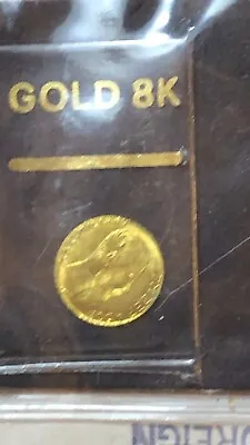 Vintage Mini 8 K Gold Coin  Emperador Maximilian 1.1 Cm Diameter • $88
