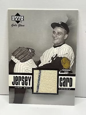 2001 Upper Deck Gold Glove Roger Maris Game Used Jersey Yankees Pinstripe  • $79.99