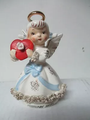 Vintage Lefton Ceramic Japan Angel - February Valentine's Day Heart • $25