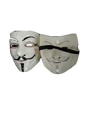 $10 • Buy 2 Guy Fawkes V For Vendetta Costume Mask Vacuform Plastic  Anonymous
