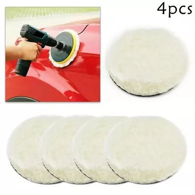 High Performance Wool Buffing Polishing Pads 4PCS 3 Inch Car Buffer Plate Set • $6.50