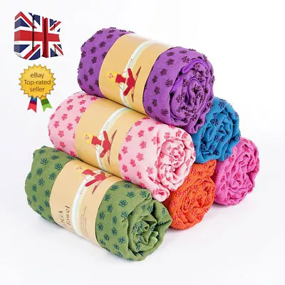 183*63cm Non Slip Yoga Towel Blanket Fitness Free Sweat Absorbent Yoga Mat Towel • £9.45