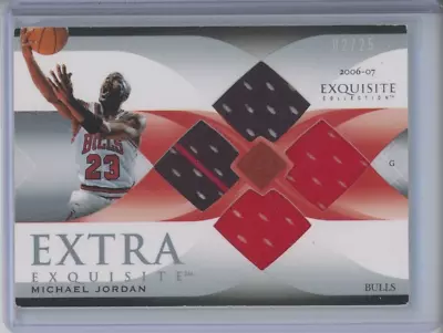 Michael Jordan Game-used Jersey Patch /25 2006-07 Extra Exquisite Quad Sp Bulls • $1499.99