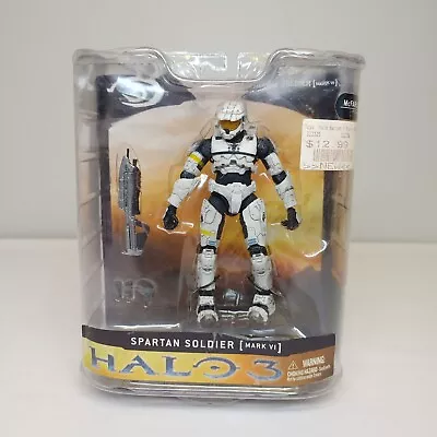 Halo 3 Series 1 McFarlane Toys White Spartan Soldier Mark VI 2008 *BRAND NEW* • $25