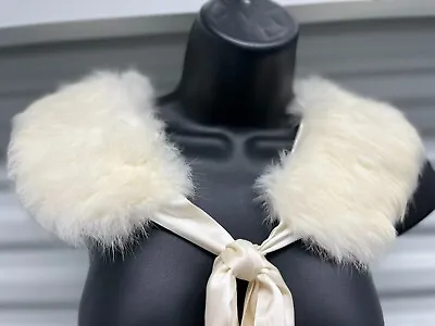 Vintage Genuine Rabbit Fur Collar Womens Scarf Shawl Wrap Stole Neck Warmer  • $75