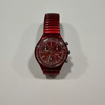 1996 Vintage Swatch Chrono LE ROUGE - SCR101 • $90