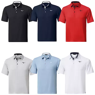Mizuno Men Quick Dry Comp Polo Shirt Lightweight Stretch Golf Short Sleeve • $31.51
