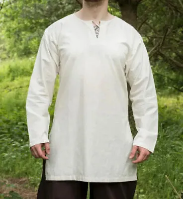 Medieval Tunic Viking Handmade Cotton Clothing Without Belt Long-sleeve Tunic • $60