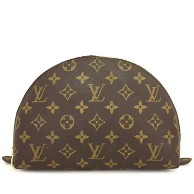 £89.45 • Buy Louis Vuitton Monogram Trousse Demi Ronde Pouch Bag /1A1893