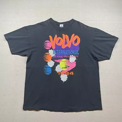 Vintage Tennis Shirt Mens 2xl Volvo International 90s Boris Becker Yale USA Tee • $59.49