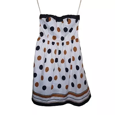 The Limited Strapless Polka Dot Mini Dress Size 4 Party Prom Dance Retro 80s 50s • £14.40