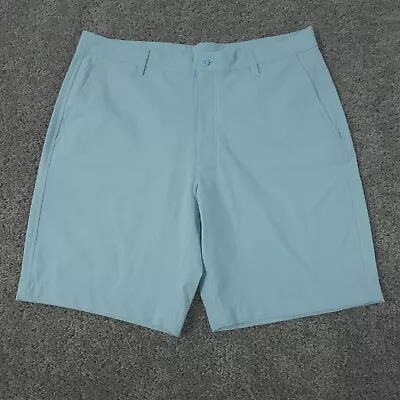 FootJoy Shorts Men 35 Golf Performance Light Turquoise Stretch Polyester Spandex • $24.99