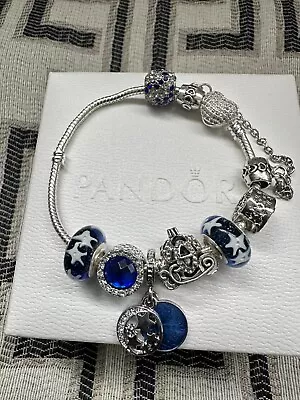 Pandora Bracelet With Charms And Box • £26