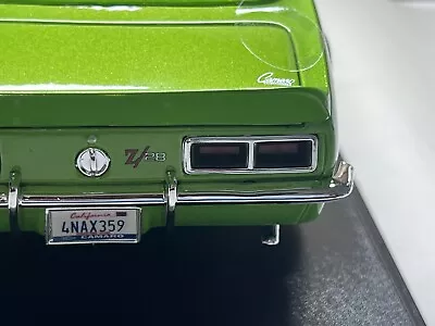 Maisto 1:18 Special Edition 1968 Chevrolet Camaro Z/28 Coupe Green Diecast Model • $42.85