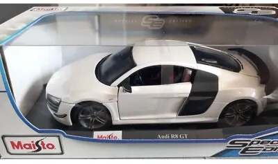 £30 • Buy Audi R8 GT White Maisto Diecast  1:18 Scale Model Car