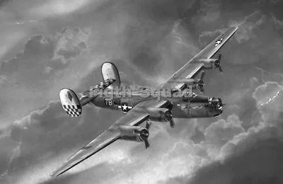 WW2 Picture Photo WW2 USAF B-24 Liberator Bomber Picture BW 5823 • $5.95