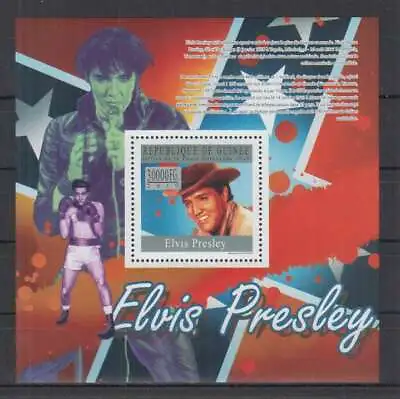 Y488. Guinee - MNH - 2010 - Famous People - Music - Elvis Presley - Bl • $1.71