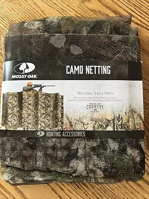 Mossy Oak Break-Up Country Camo Netting - 12' X 56  - Turkey Blind Deer Hunting  • $14.99