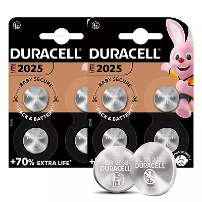 Duracell CR2025 3V Lithium Coin Cell Battery 2025 DL2025 BR2025 70% Extra Power* • £3.99