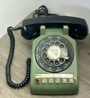 Bell 564HL Multi-Line Desk Telephone Avocado Green & Black Vintage 1969 MCM RARE • $84.96