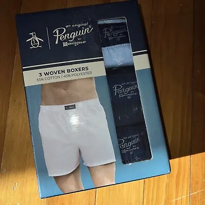New Men's  Penguin By Munsingwear 3 Pack Woven Boxer Underwear  Large • $23.93