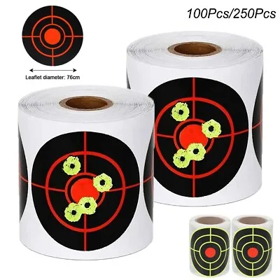 100/250Pcs Targets Self Adhesive Paper Reactive Splatter Shooting Target Sticker • $13.99