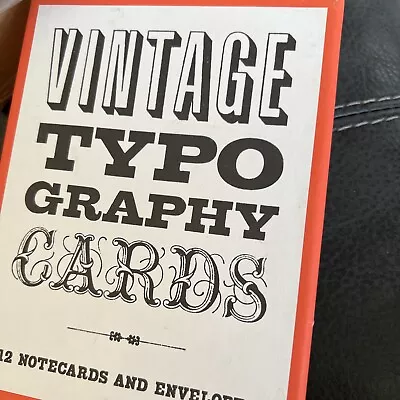 Vintage Typography Notecards By Princeton Architectural Press (2012 CardsFlash • $12.49