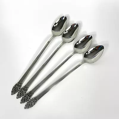 Oneida Community VINLAND  Stainless Steel Iced Teaspoons Flatware - Set Of 4 • $10.95