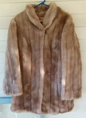 Vintage Russell Taylor Limited Edition Faux Fur Coat Women's Size 16 SableUSA • $75