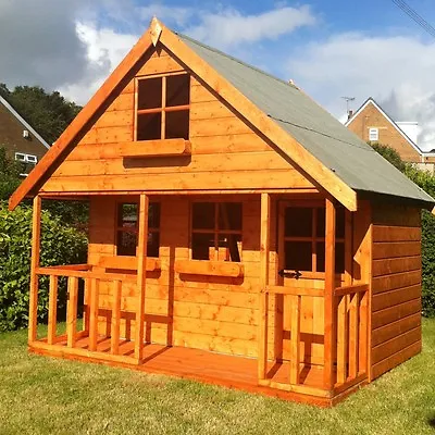 Children's Wooden Playhouse 6x8 Mini Chateau Super Value T&G Throughout Play Den • £929