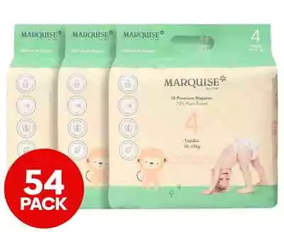 3 X 18pk Marquise Toddler Size 4 10-15kg Eco Nappies • $37.90
