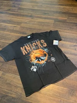 NEW YORK KNICKS Men's '47 Brand Vintage Tubular T-shirt Black LARGE New • $24.99