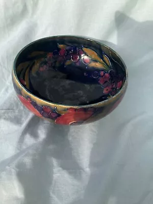 £100 • Buy Early Moorcroft Pomegranate Footed Bowl Green Signature