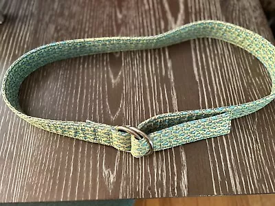 Vineyard Vines Canvas D-Ring Belt Green Shark Print Cotton Men's Size Large • $9.99