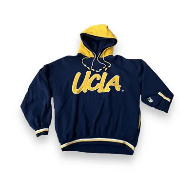 Vintage 90s Starter UCLA Bruins Double Hood Blue Hoodie Sweatshirt XL NCAA • $40