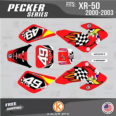 Graphics Kit For Honda XR50 (2000-2003) XR 50 Pecker Series - Red • $63.99