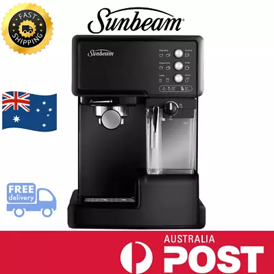 Sunbeam Café Barista Coffee Machine One-Touch 2L Water Tank 15 Bar Pump Black • $239.95