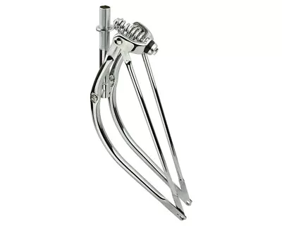 26'' Lowrider Bent Spring Fork 1 Inch Chrome. Bike Bicycle  Chrome Steel • $75.50