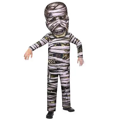 Boys Child's Zombie Scary Skeleton Mummy Halloween Fancy Dress Costume + Mask • £9.61