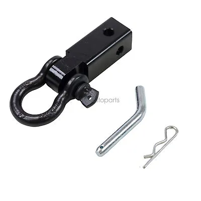 Heavy Duty 2  Trailer Hitch Receiver 3 /4  D Ring Bow Shackle Off Road Pulling • $22.99