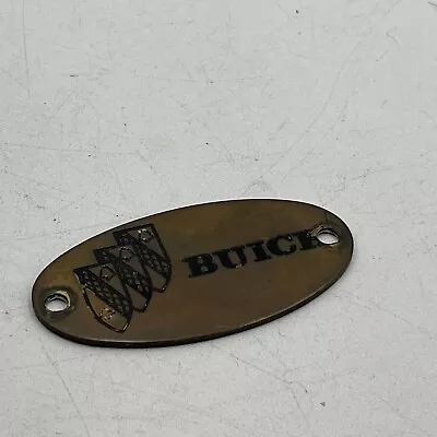 Vtg Buick Brass Key Tag Solid Brass Keychain Fob 3 Shield Logo Advertising • $17.05