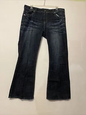 H2J Jeans Womens Blue BootCut Flare Denim Size 22 • $18