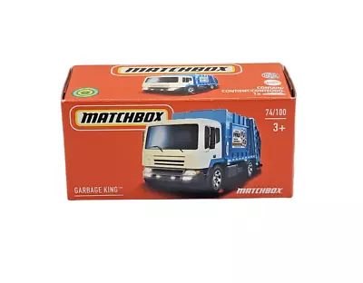 2022 Matchbox Garbage King #74 White & Blue POWER GRAB • $4.56