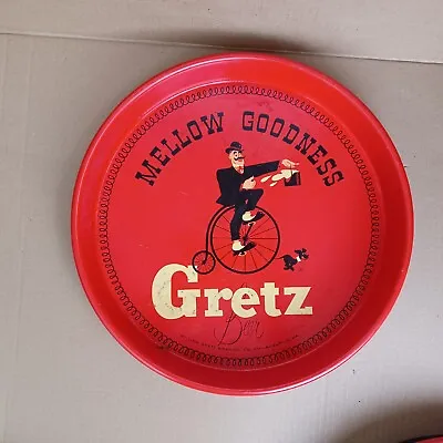 Vintage Gretz Brewing Company Metal Advertising Beer Tray 13  Philadelphia P.A • $49.99