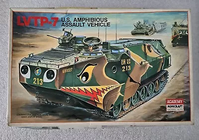 Vintage Military Academy Minicraft LVTP-7 Amphibious Model Kit 1/35 Open Box • $19.95