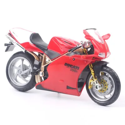 Bburago 1:18 Scale Ducati 998 R Superbike Diecast Motorcycle Model Race Bike Red • $14.86