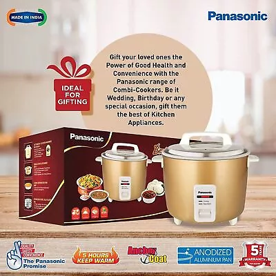 Panasonic SR-W18GH(CMB) Food Steamer Warmer Rice Cooker Momo Maker(4.4L Gold) • £150.60